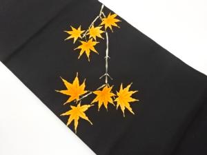 塩瀬手描き紅葉模様名古屋帯